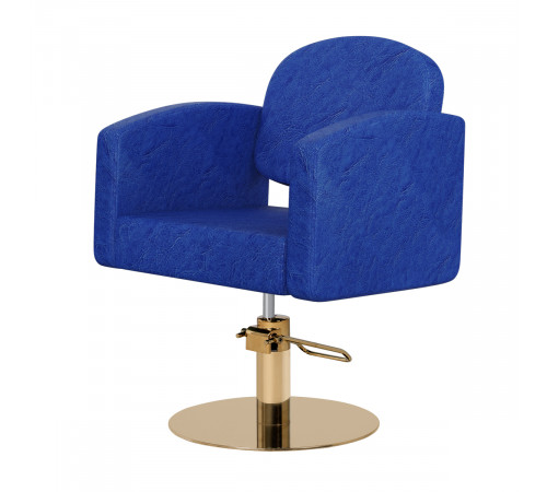 Парикмахерское кресло Тера, основание квадрат золото