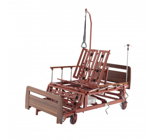 Кровать механическая Е-45А (ММ-5128Н-01/5124Д-01) с боковым переворачиванием, туалетным устройством и функцией «кардиокресло»