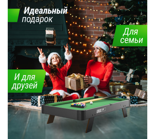 Игровой стол UNIX Line Мини Бильярд настольный (88х47 cм) Black