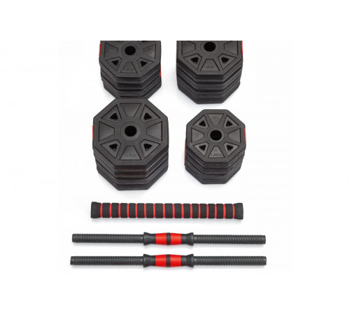 Гантели гексагональные разборные с грифом, 30 кг. (2 шт. х 15 кг.) VictoryFit VF-DН300