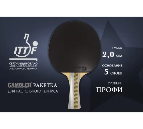 Ракетка Gambler 4 STAR (коническая)