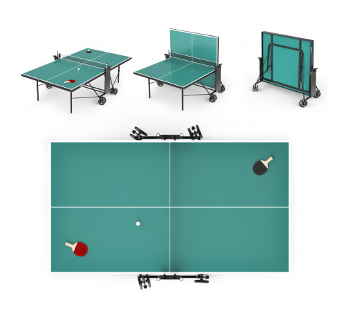 Теннисный стол UNIX Line Compact Outdoor 6mm ACP (Green)