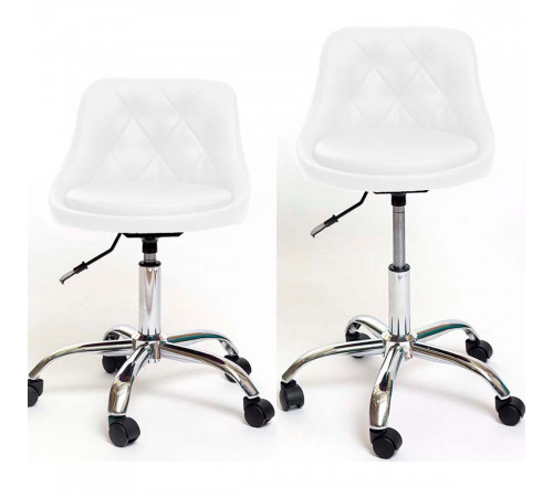 Стул Ромб хром на колесах