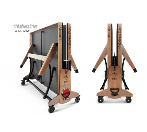 Стол теннисный X-dream ФС (Дуб натуральный(natur-wood), ЛДСП Графит)